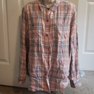 Chaps Long Sleeve Plaid Button Down